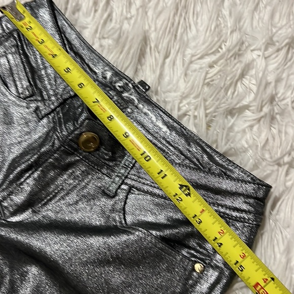 Metallic Silver Skinny Jeans - Picture 6 of 8